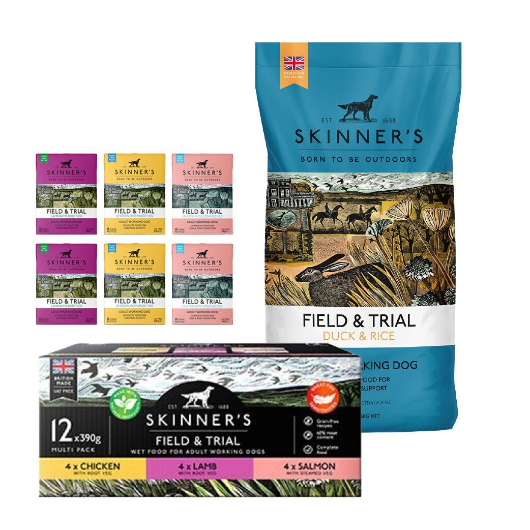 Skinners Skinners Field Trial Grain Free Duck Adult pet food packaging